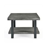 Pomona Metal and Reclaimed Wood Square Coffee Table