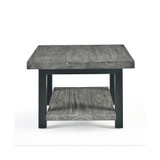 Pomona Metal and Reclaimed Wood Square Coffee Table