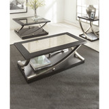 Ramsey 48" Wood and Metal Cocktail Table with Casters