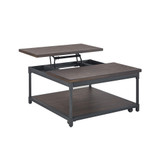 Prescott 36" Square Metal Lift-Top Cocktail Table