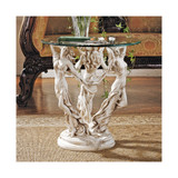 the Muses Glass-Topped Sculptural Table