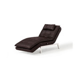 Aria Convertible Chaise, Faux Leather , 2-USB and Power Connection