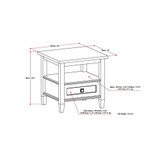 Warm Shaker Solid Wood End Table