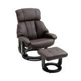 Massage Recliner Chair with Cushioned Ottoman and 10 Point Vibration