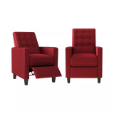 Gruber Pushback Square-Arm Recliner Chairs, Set of 2