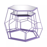 Jestina Geometric 2-Piece Nesting Table Set