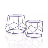 Jestina Geometric 2-Piece Nesting Table Set