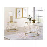 Jestina Geometric 2-Piece Nesting Table Set