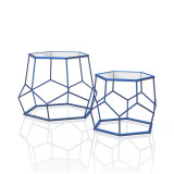 Jestina Geometric 2-Piece Nesting Table Set