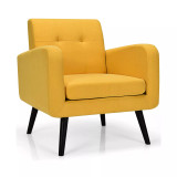 Mid Century Accent Chair Fabric Arm Chair Single Sofa