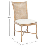 Chiara Rattan Accent Chair with Cushion, Set of 2
