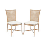 Chiara Rattan Accent Chair with Cushion, Set of 2