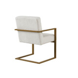 34.8" Wood, Steel, Foam and Polyester Dominic Accent Chair