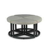 Yukon 36" Round Coffee Table with Four Stools