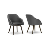 Set of 2 Adaya Arm Chair with Beech Legs