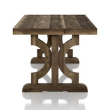 Arder 18.62" Wood Veneer Rectangle Trestle Coffee Table
