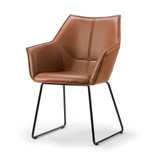 Set of 2 Amna Arm Chair with Metal Legs