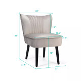 Set of 2 Armless Accent Chair Upholstered Leisure Chair Single Sofa