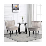 Set of 2 Armless Accent Chair Upholstered Leisure Chair Single Sofa