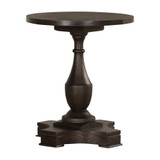 23.75" Medium Density Fiberboard Round End Table with Pedestal Base