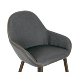 Set of 2 Alan Arm Chair in Vintage-like Color with Contrasting Stitching