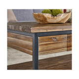 Claremont Rustic Wood Coffee Table with Low Shelf