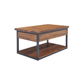 Claremont Rustic Wood Coffee Table with Low Shelf
