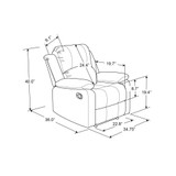 34.75" Steel Dayton Microfiber Manual Recliner