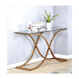Sarif Glass Top Console Table
