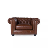 Alexandon Leather Chesterfield Chair