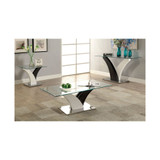 Tri Glass Top End Table