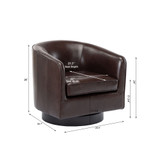Turner Top Grain Leather Swivel Chair