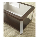 Truman 22" Wide Mirrored Top and Wood End Table