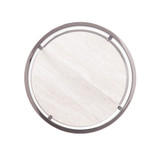 Cabot Round Side Table with Faux Stone