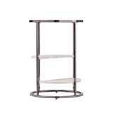 Cabot Round Side Table with Faux Stone