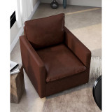 Mira 34.5" Faux Leather Swivel Chair