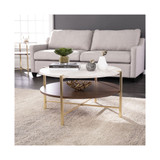 Valera Round Faux Marble Cocktail Table