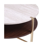Valera Round Faux Marble Cocktail Table