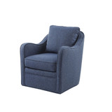 Madison Park Brianne Slub Weave Wide Seat Swivel Arm Chair