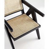 Hamlet 22.64" Ash Wood and Natural Cane Sturdy Accent Chair