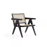 Hamlet 22.64" Ash Wood and Natural Cane Sturdy Accent Chair