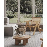 Hamlet 22.64" Ash Wood and Natural Cane Sturdy Accent Chair