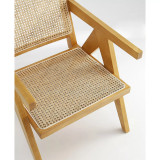 Hamlet 22.64" Ash Wood and Natural Cane Sturdy Accent Chair