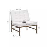Ashlar Bonded Leather Modern Decorative Accent Chair