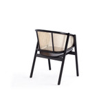 Versailles 23.62" Ash Wood and Natural Cane Sophisticated Armchair