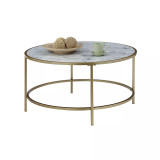 Gold Coast Faux Marble Round Coffee Table