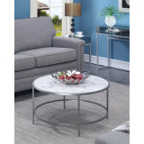 Gold Coast Faux Marble Round Coffee Table