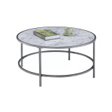 Gold Coast Faux Marble Round Coffee Table
