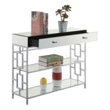 Town Square 1 Drawer Mirrored Console Table