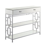 Town Square 1 Drawer Mirrored Console Table